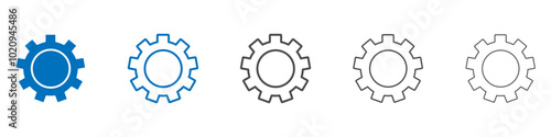 Settings icon Isolated flat vector in outline