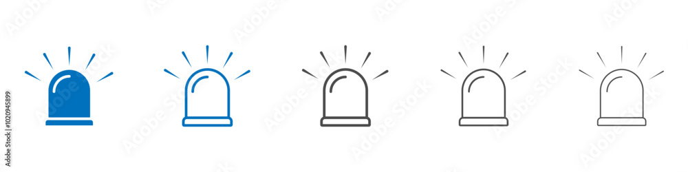 Siren icon Isolated flat vector in outline