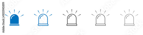 Siren icon Isolated flat vector in outline