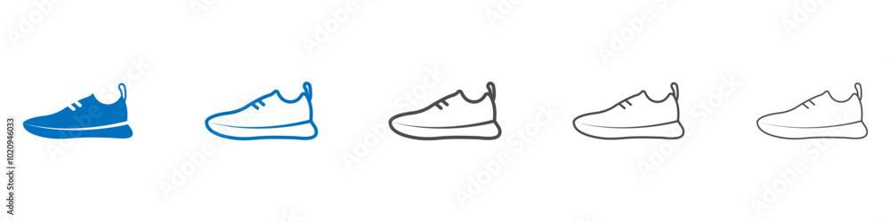 Sneaker icon Isolated flat vector in outline Sneaker icon Isolated flat vector in outline