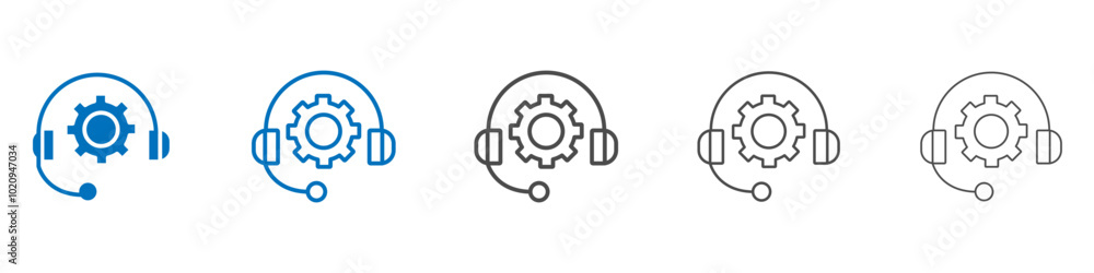 Technical support icon Isolated flat vector in outline Technical support icon Isolated flat vector in outline
