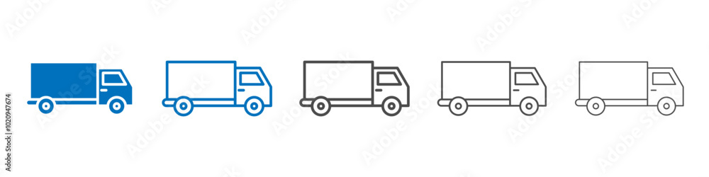 Truck icon Isolated flat vector in outline Truck icon Isolated flat vector in outline