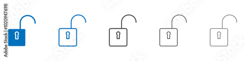 Unblocked icon Isolated flat vector in outline