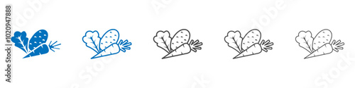 Vegetable icon Isolated flat vector in outline