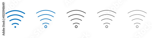 Wifi icon Isolated flat vector in outline