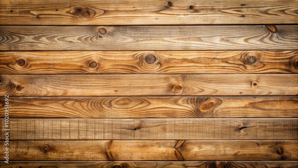Naklejka premium Rustic Wood Plank Background with Knots and Grain Patterns