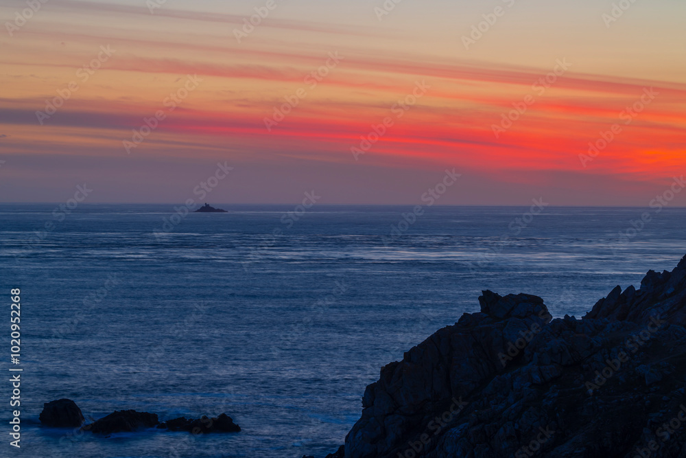 Coast with Phare de la Vieille near Pointe du Raz, Brittany, France Coast with Phare de la Vieille near Pointe du Raz, Brittany, France