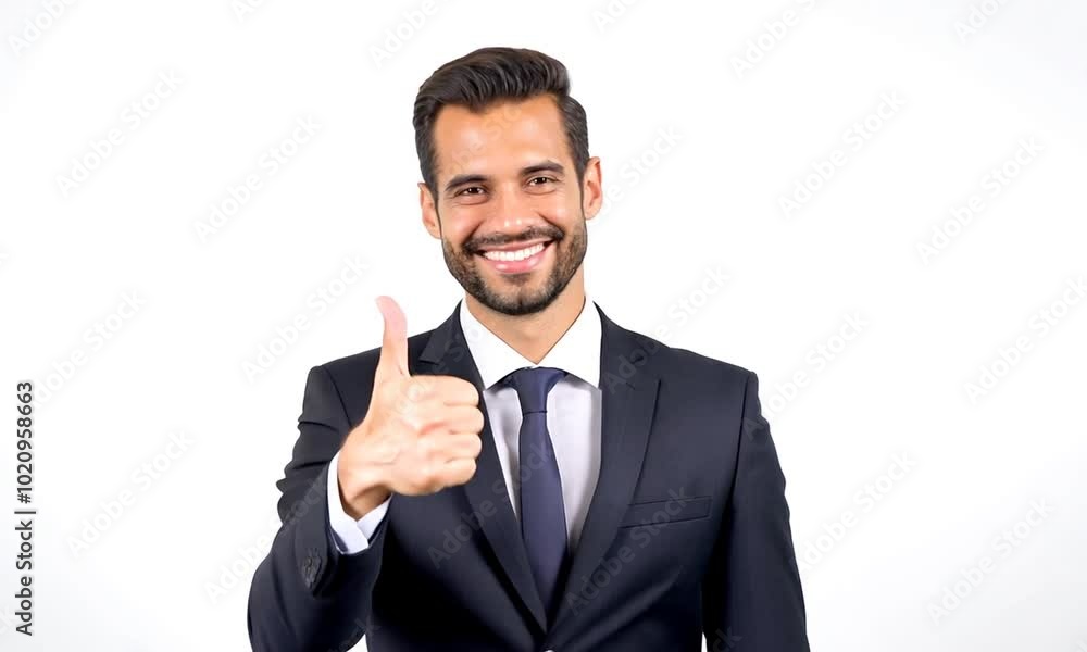 Smiling Businessman Giving Thumbs Up Smiling Businessman Giving Thumbs Up