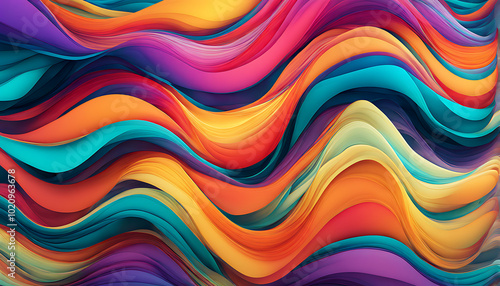 vibrant abstract waves