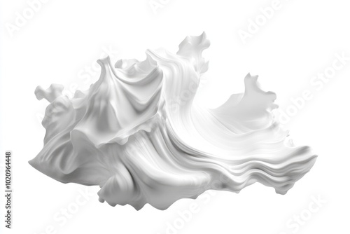 A detailed view of a white sculpture on a white surface, great for highlighting textures and details