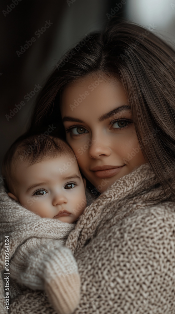 35-Year-Old Woman with Newborn Baby 35-Year-Old Woman with Newborn Baby