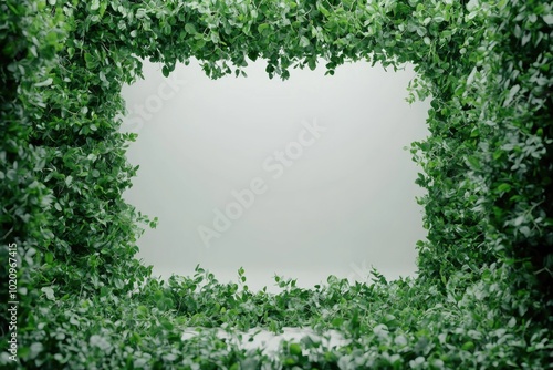 A natural leaf structure used as a decorative frame