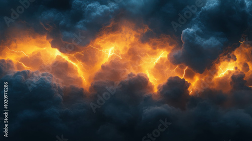 Wallpaper Mural Vivid Lightning Strikes Amid Dark Storm Clouds Torontodigital.ca