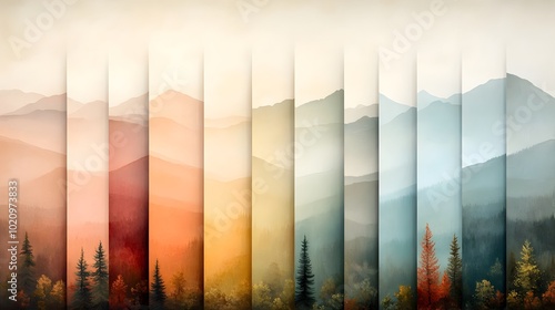 Serene Horizontal Landscape Painting in Muted Earthy Tones with Soft Dreamlike Impressions   An abstract contemplative artwork evoking the atmospheric landscapes of the Tonalist movement