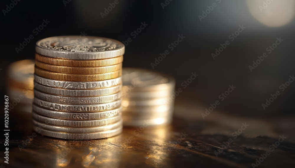 Stack of coins on a wooden surface, symbolizing finance and investment concepts. Stack of coins on a wooden surface, symbolizing finance and investment concepts.