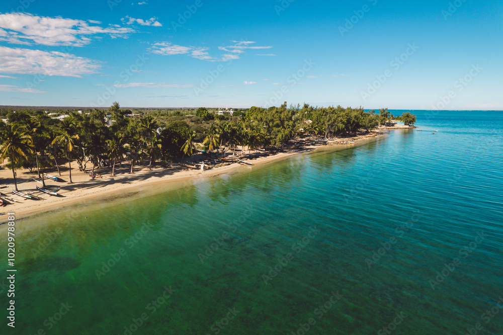 Madagascar - aerial view of tropical beach Madagascar - aerial view of tropical beach