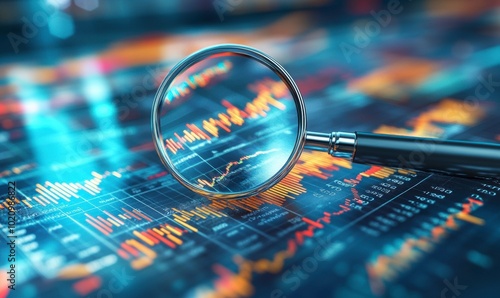 Business audit financial management stock shares with marketing accounting charts or. Generative AI