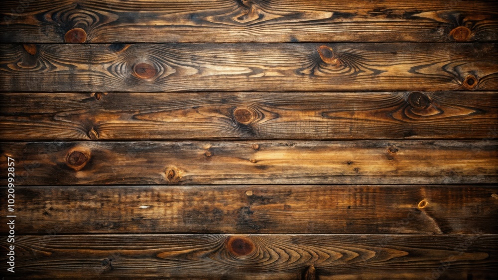 Rustic Brown Wooden Planks with a Natural Grain Pattern and Knots Rustic Brown Wooden Planks with a Natural Grain Pattern and Knots