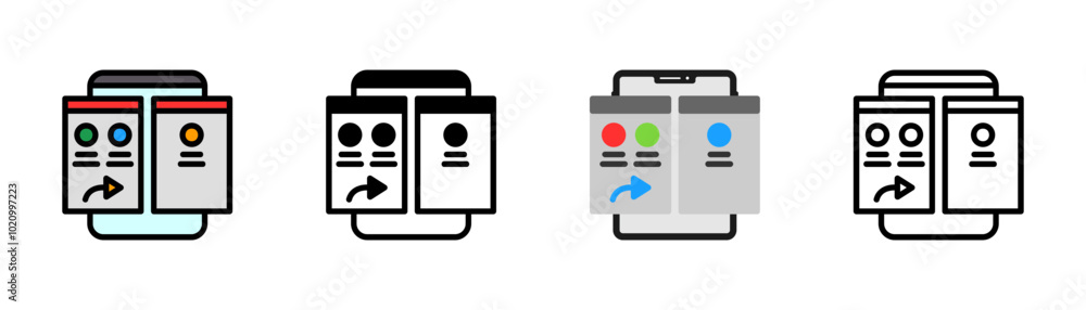 Fototapeta premium Set of Forward Icon