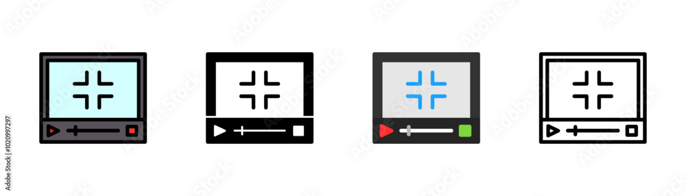 Set of Exit full screen Icon Set of Exit full screen Icon