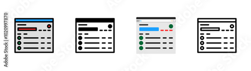 Set of List Icon