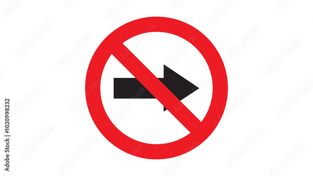 no right arrow sign no right arrow sign