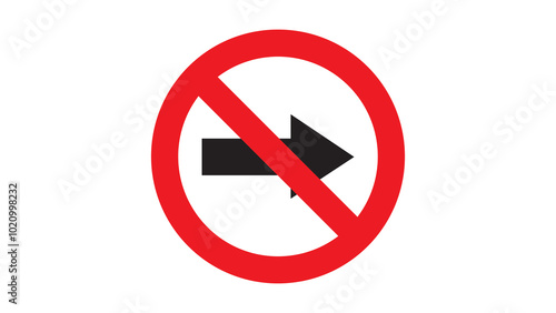 Free Download no right arrow sign - GFXLoad