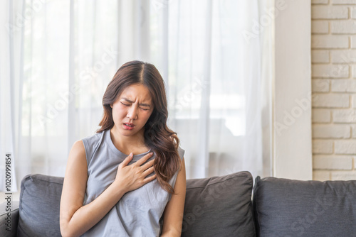 Free Download Sick asian women touching neck unwell coughing with sore throat pain,lung cancer,bronchitis,Bronchial Asthma,Tuberculosis,pneumonia,covid-19,eco air pollution pm2.5.insurance and hospital - GFXLoad