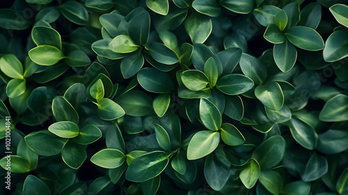 Plant foliage as a panoramic background.