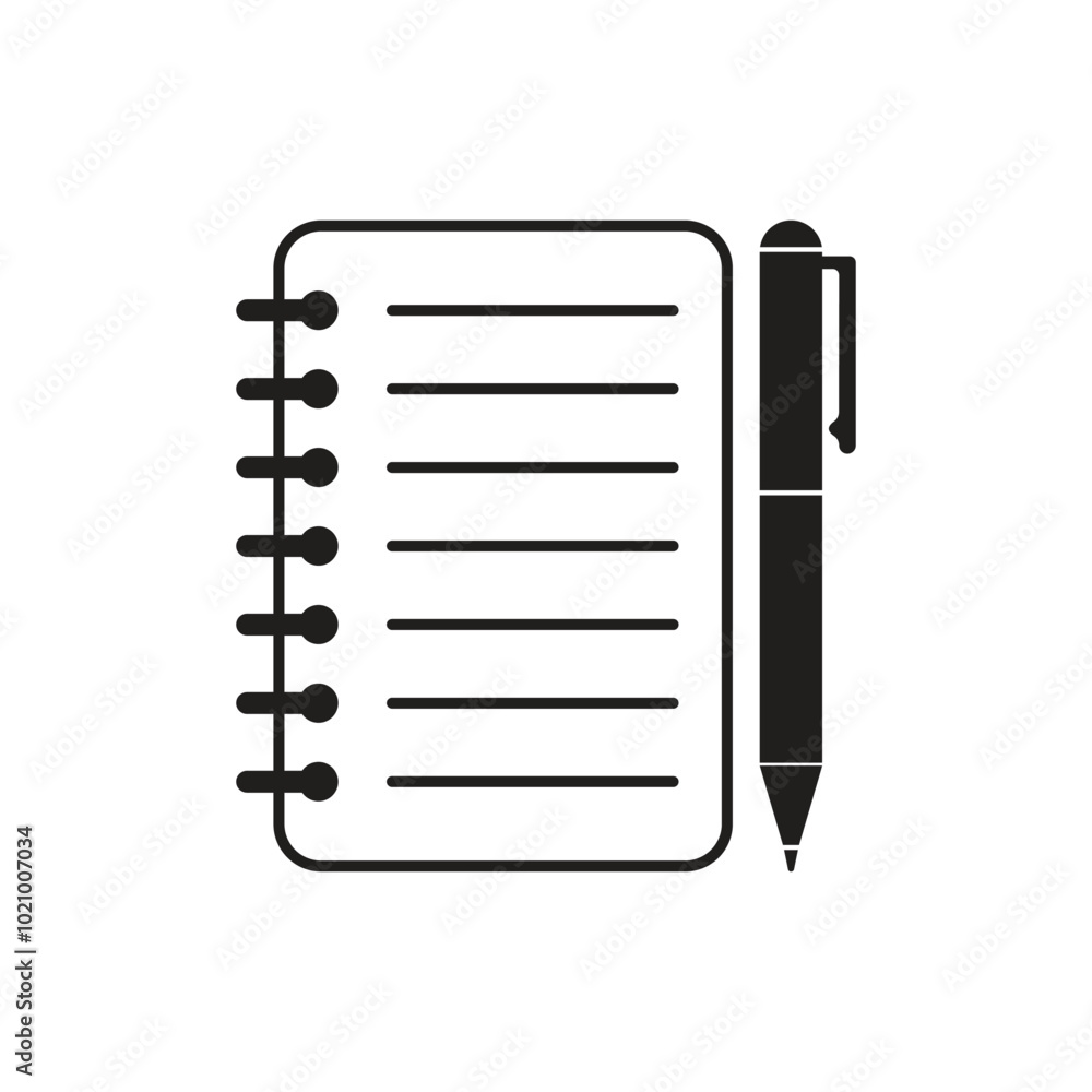 Notebook line icon. High quality outline symbol for web design or mobile app. Thin line sign for design logo. Black outline pictogram on white background Notebook line icon. High quality outline symbol for web design or mobile app. Thin line sign for design logo. Black outline pictogram on white background