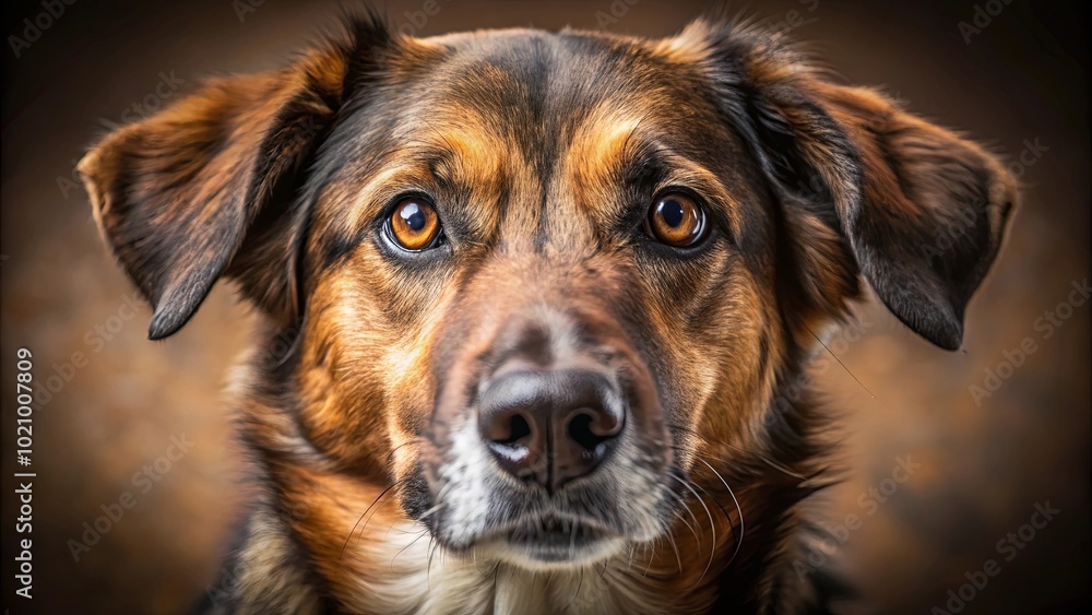 A close-up portrait of a dog with piercing golden eyes, capturing the raw beauty and inquisitive nature of canine companions. A close-up portrait of a dog with piercing golden eyes, capturing the raw beauty and inquisitive nature of canine companions.