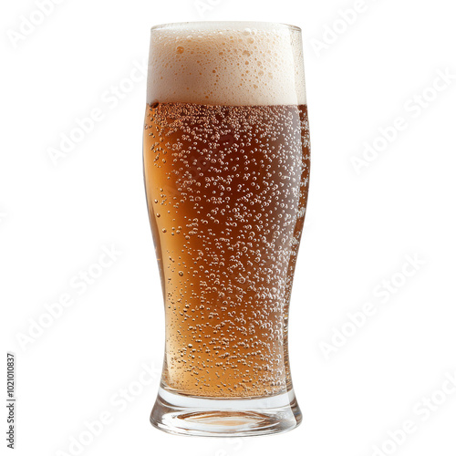 Glass of Cold Beer with Foam. photo