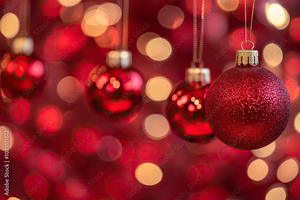 Christmas sales decoration red bokeh background with generative ai Christmas sales decoration red bokeh background with generative ai
