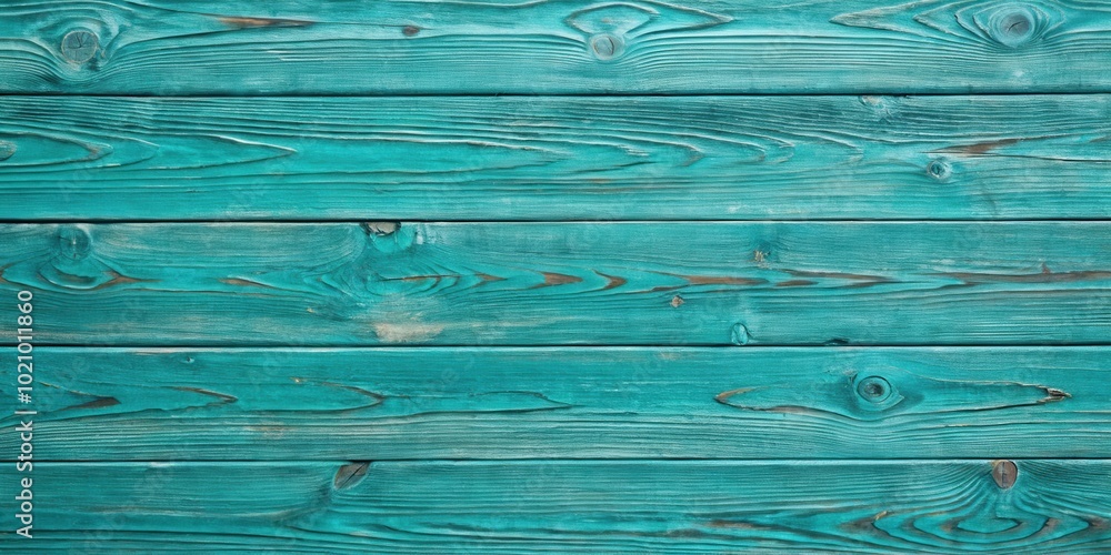 Weathered Turquoise Wooden Planks with Distressed Finish and Natural Knots Weathered Turquoise Wooden Planks with Distressed Finish and Natural Knots