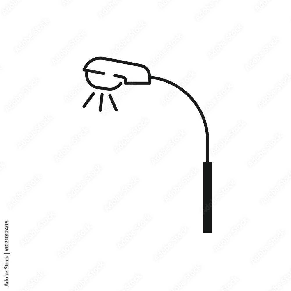 Street light icon, line sign - vector illustration eps10 Street light icon, line sign - vector illustration eps10