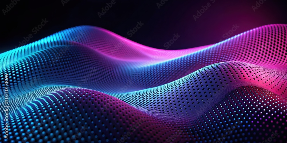 Abstract Metallic Grid Surface with Dynamic Light Patterns Abstract Metallic Grid Surface with Dynamic Light Patterns