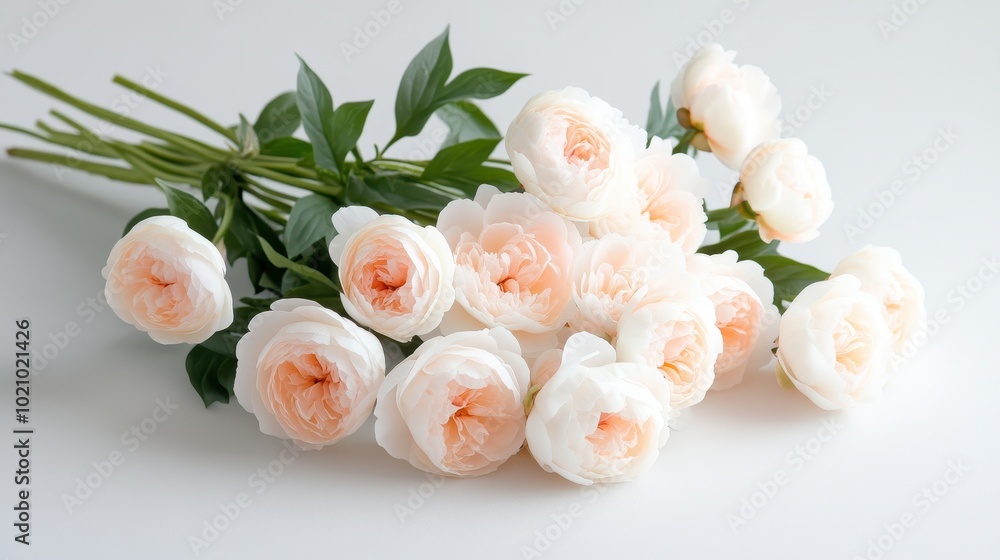 Soft White Peonies with Blush Hues for Relaxing Vibes Soft White Peonies with Blush Hues for Relaxing Vibes
