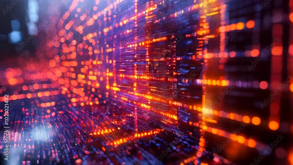 Vibrant, digital representation of code and data. Perfect for technology, data science, and cybersecurity-related content Vibrant, digital representation of code and data. Perfect for technology, data science, and cybersecurity-related content