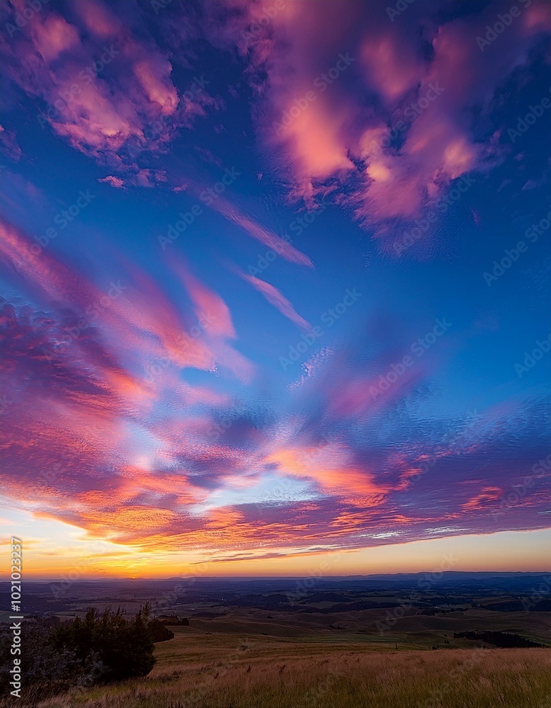 Fototapeta premium Vibrant sunset sky