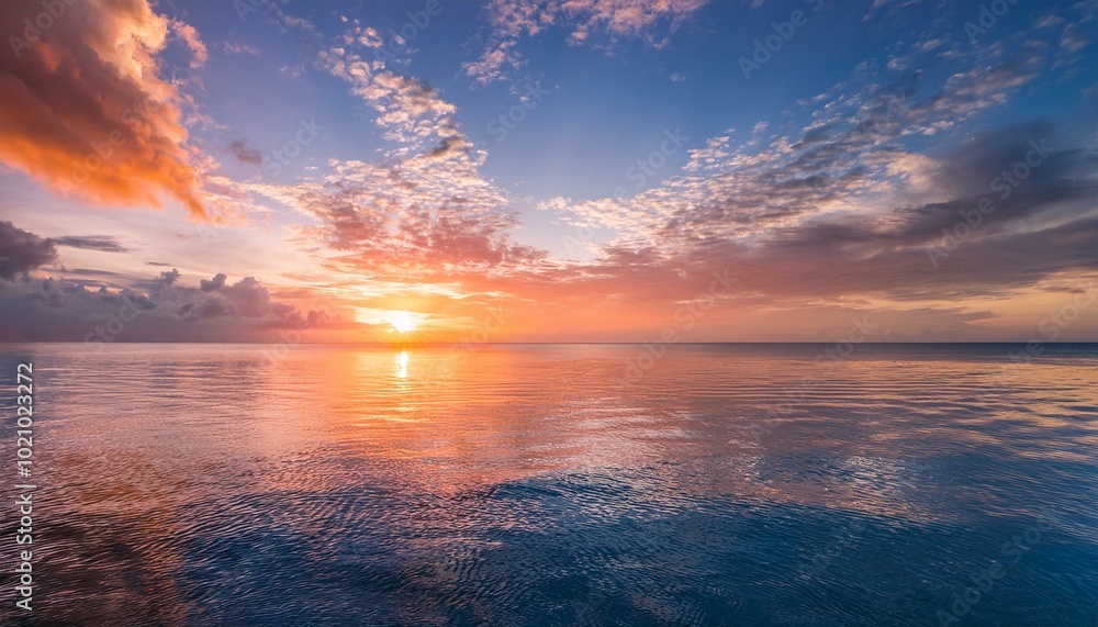 Obraz premium Sunset over the ocean