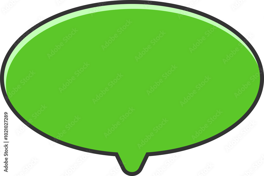 Green Speech Bubble Illustration Green Speech Bubble Illustration