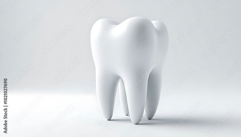 Single White Tooth Isolated on White Background Single White Tooth Isolated on White Background