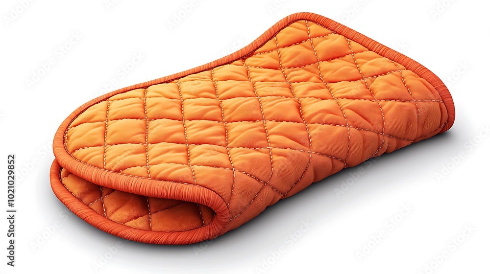 Orange Quilted Oven Mitt for Kitchen Cooking and Baking Orange Quilted Oven Mitt for Kitchen Cooking and Baking