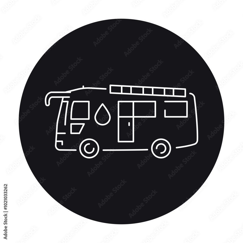 Blood transfusion station black line icon. Blood transfusion station black line icon.