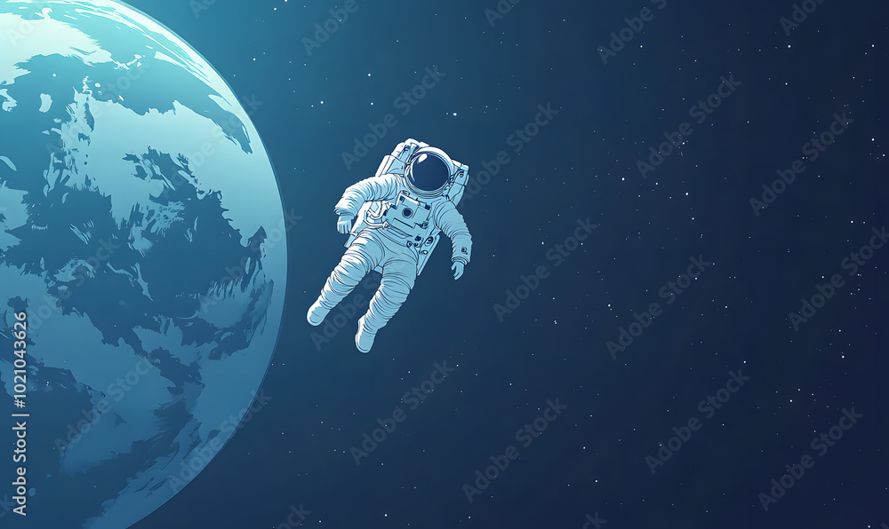 graphics of space, planets, and astronauts on a white background. graphics of space, planets, and astronauts on a white background.