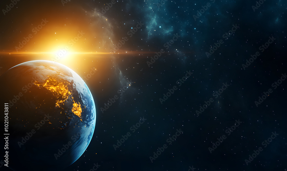 Fototapeta premium graphics of space, planets, and astronauts on a white background.