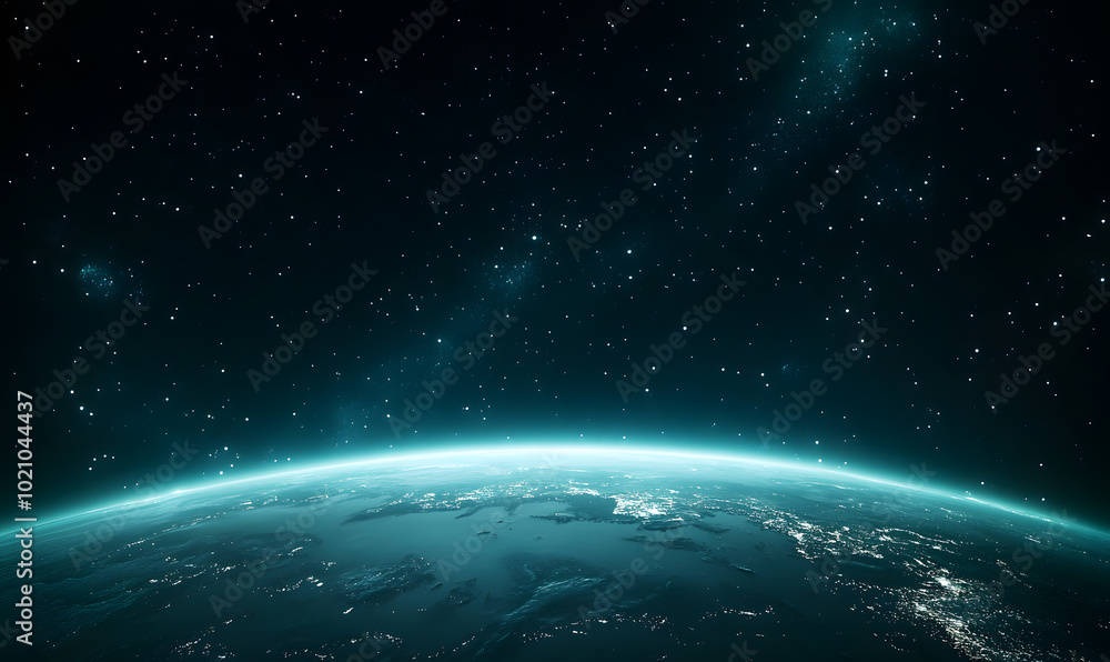 Fototapeta premium graphics of space, planets, and astronauts on a white background.