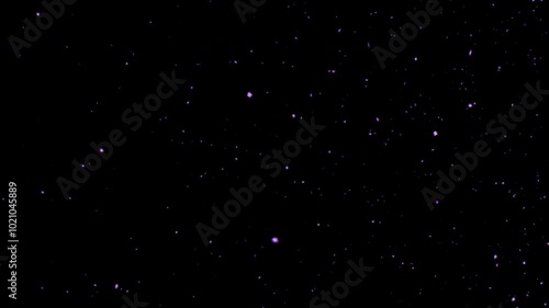 Purple sparkles floating in the air overlay 