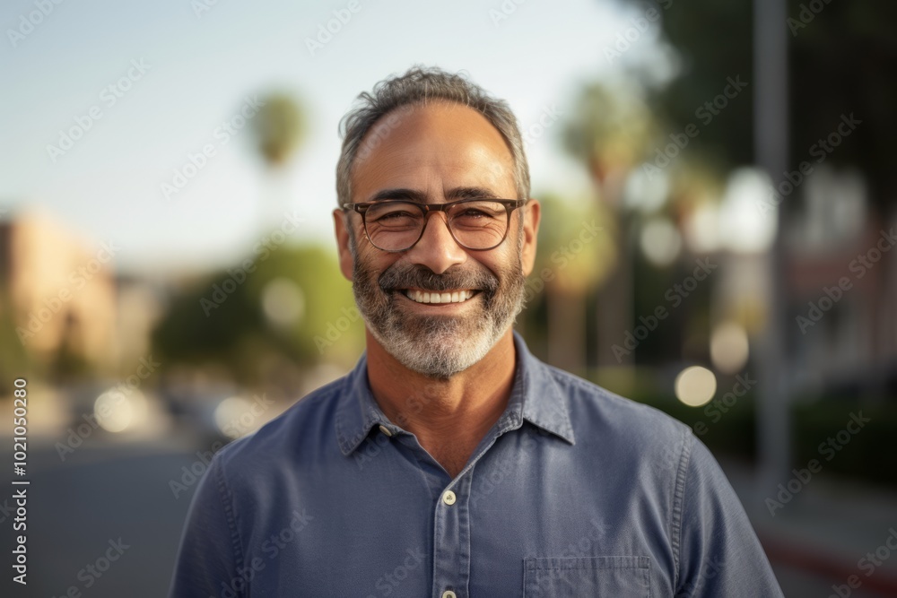 Portrait of a handsome mature man with eyeglasses outdoors. Portrait of a handsome mature man with eyeglasses outdoors.