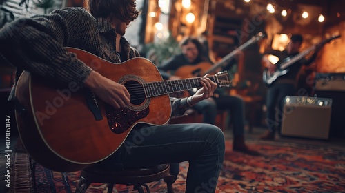 Vibrant Music Jam Session with Friends